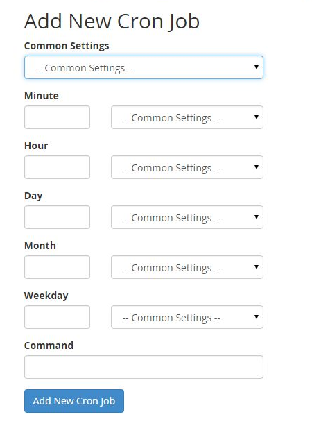 Click on “Add New Cron Job”.
Click on “Add New Cron Job”.