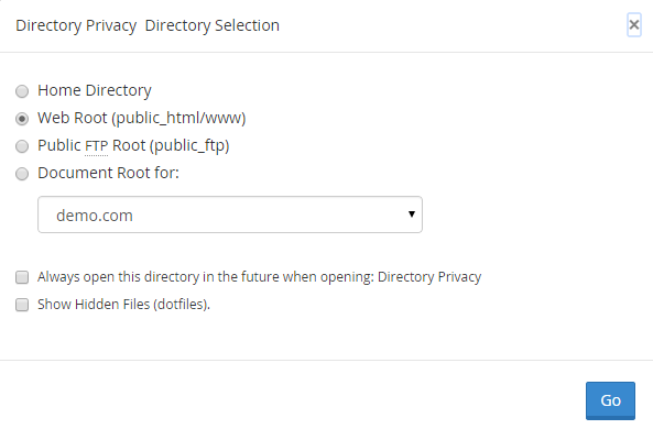 Choose the Directory. Choose the Directory.
