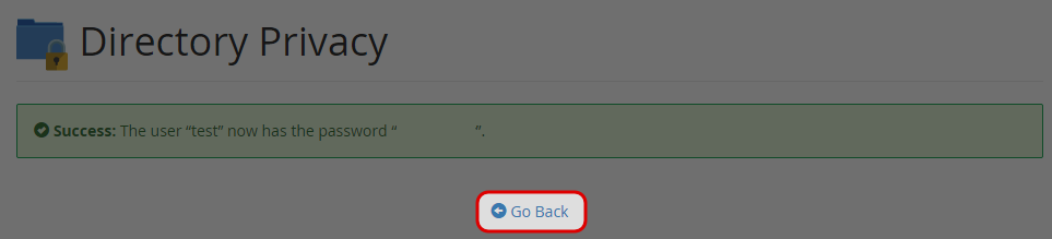 Click on “Go Back” link. Click on “Go Back” link.