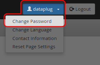 Select “Change Password” under “{yourname}” menu.
