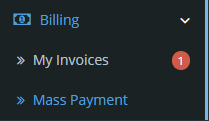 Click on “Billing” tab, and then click “Mass Payment”. 
