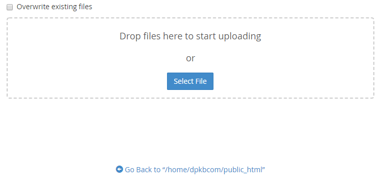 Navigate to the file you would like to upload by clicking “Select File” button. 