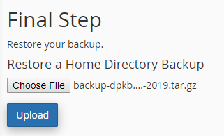 Click on “Upload” button. 
