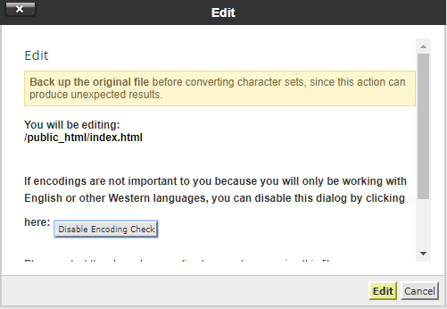 Select the editor you would like to use. Click “Edit”. 