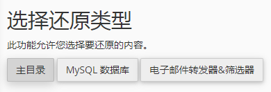 选择您需要还原的类型。 
