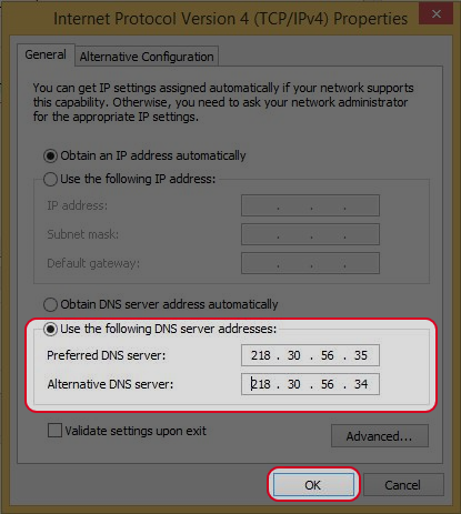 Click “OK” when you finish. 