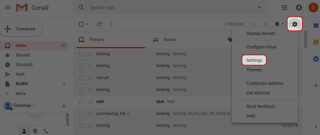 Click the “Quick Settings” icon at the right top corner. Then select “See all settings”. 