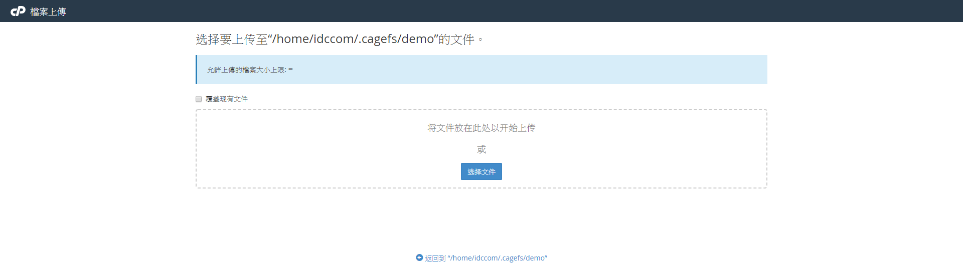 點擊“Choose File”。 