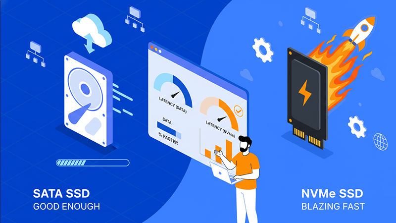 NVMe 与 SATA SSD 对比：企业什么时候才真正需要额外的速度？