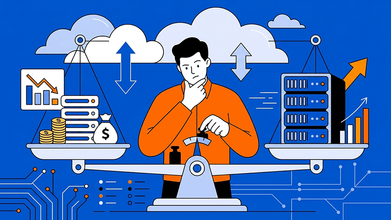 How can enterprises balance performance and cost in their hosting decisions?